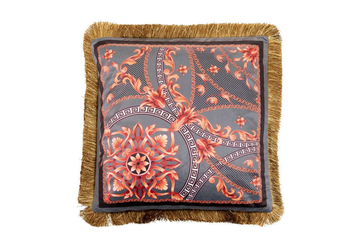 Plumas de remplissage en velours cojin avec frunces 60x13x60 cm