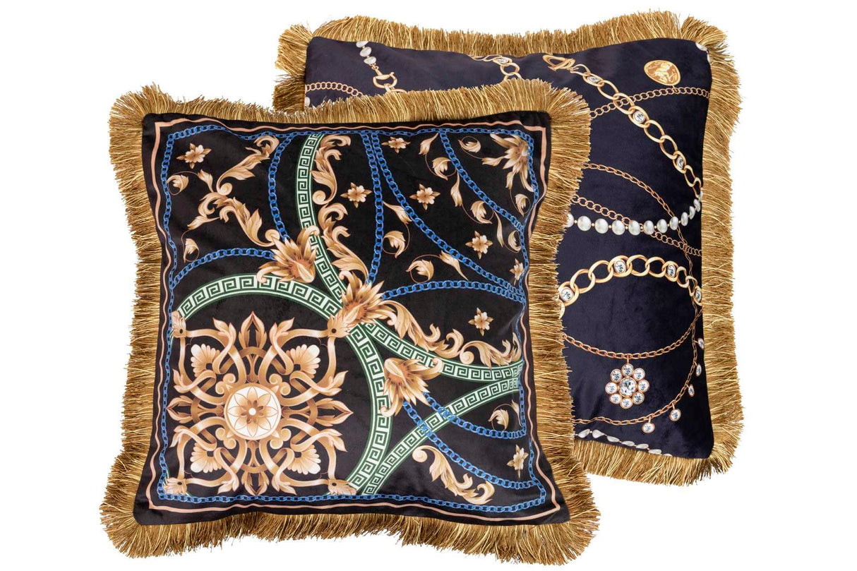 Samt -Cojin -Füllung von Plumas mit Brand 60x13x60 cm