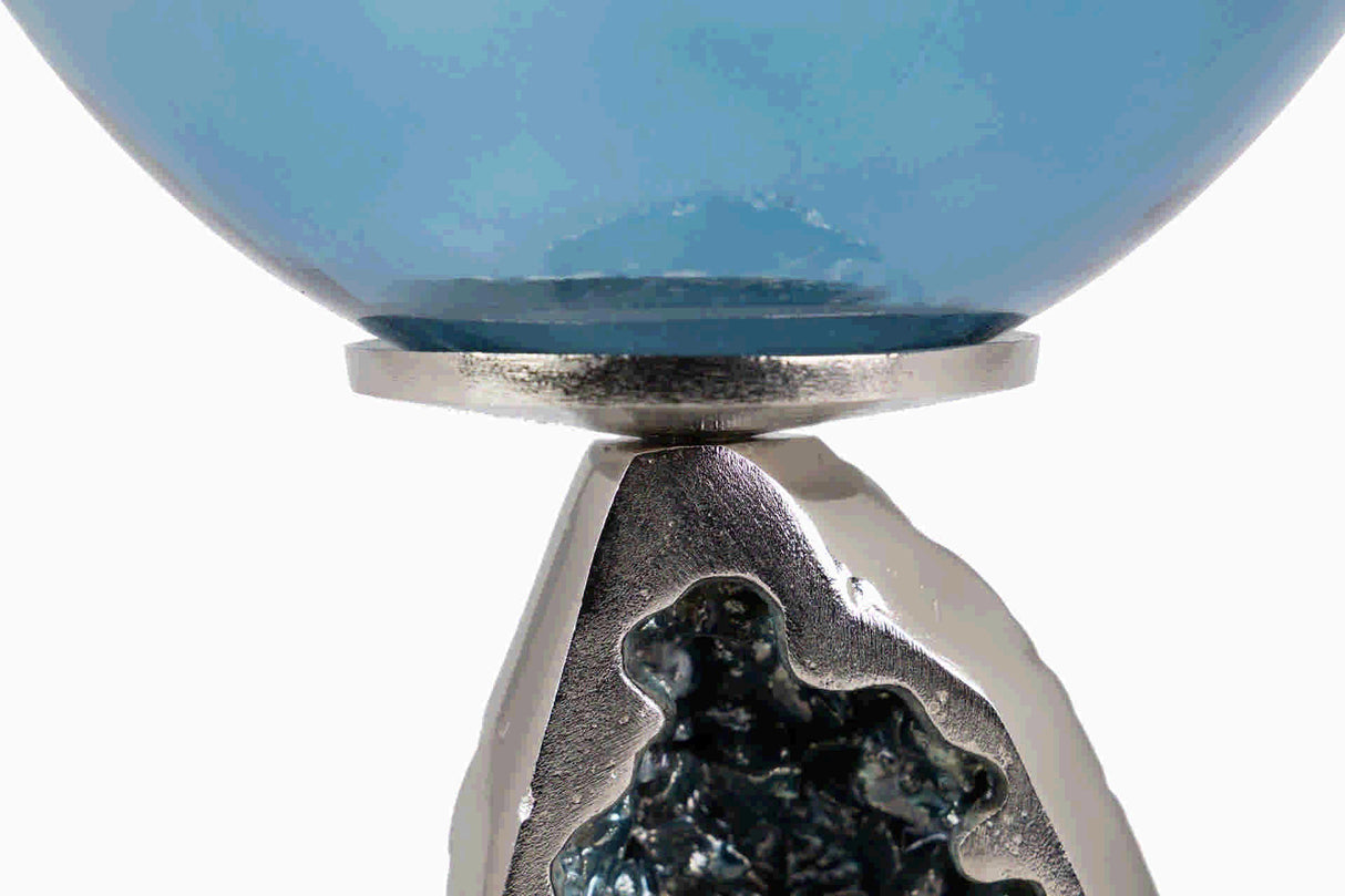 Níquel de suporte de cristal / alumínio 23x23x44 cm