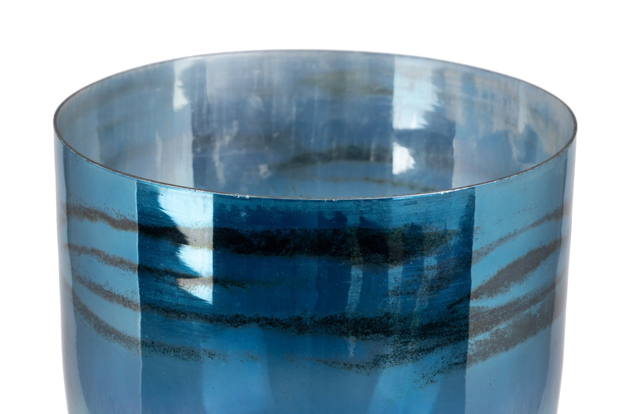 Porta de cristal / alumínio níquel 26x26x48 cm