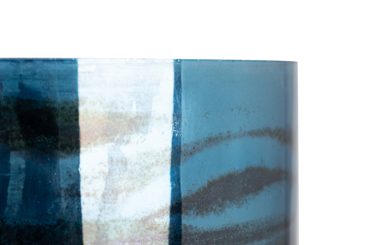 Porta de cristal / alumínio níquel 26x26x48 cm