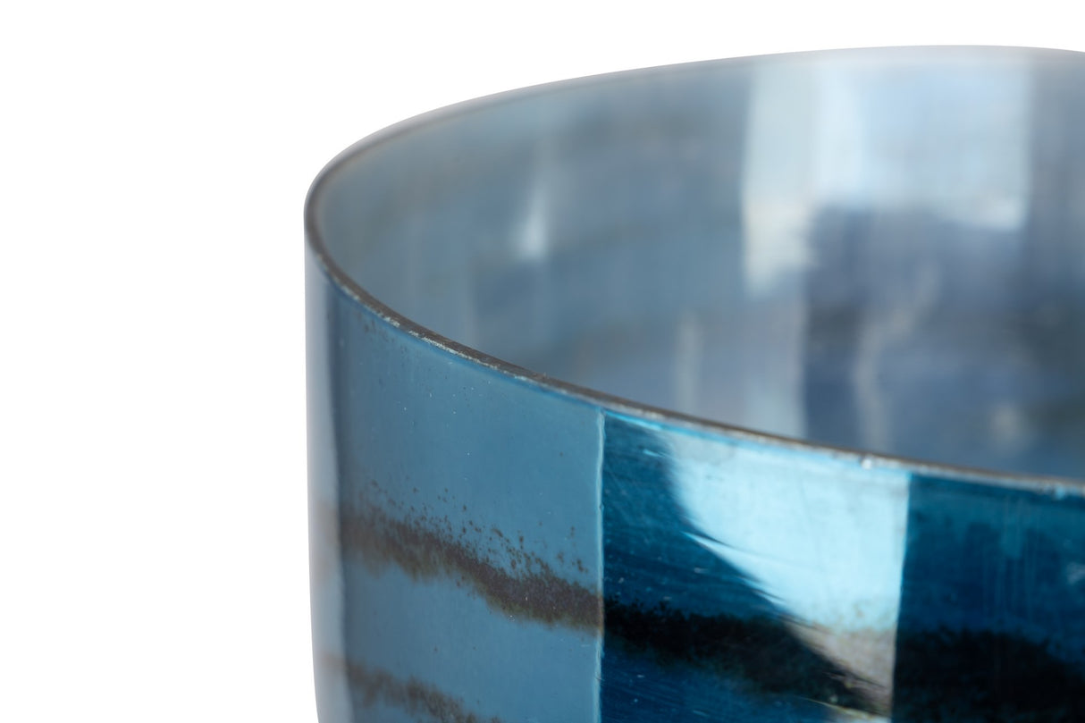 Porta de cristal / alumínio níquel 26x26x48 cm