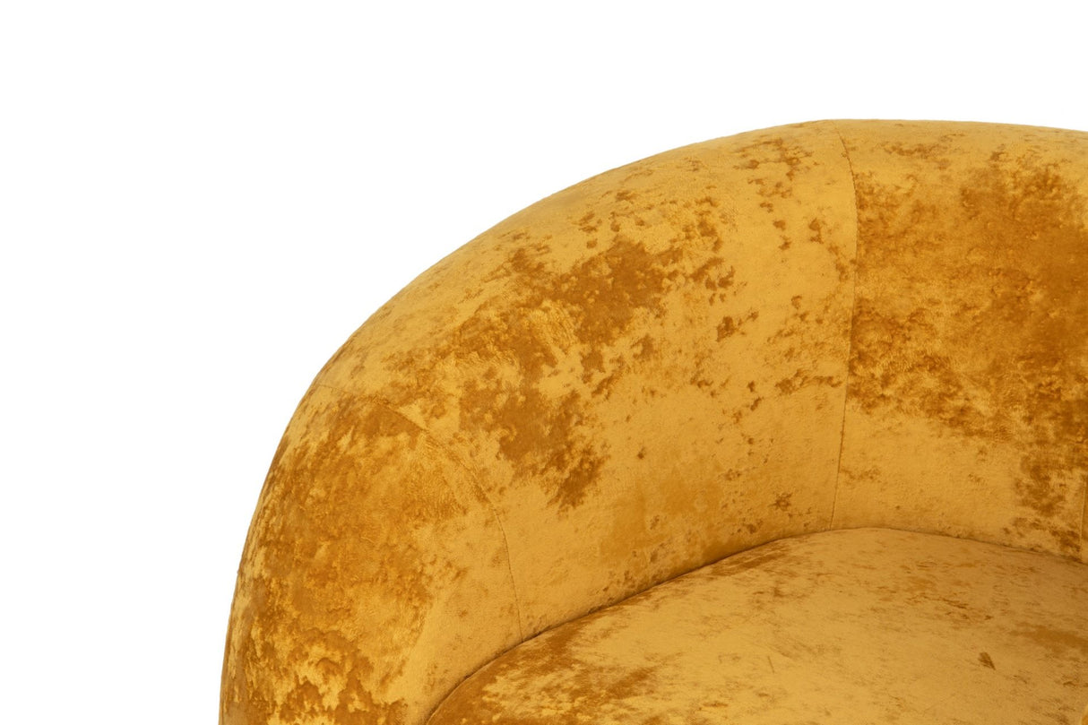 Poltrona de aço inoxidável/veludo hanko 89x85x74 cm