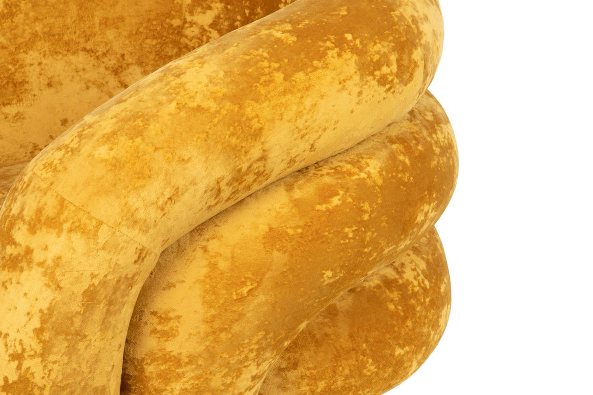 Poltrona de aço inoxidável/veludo hanko 89x85x74 cm