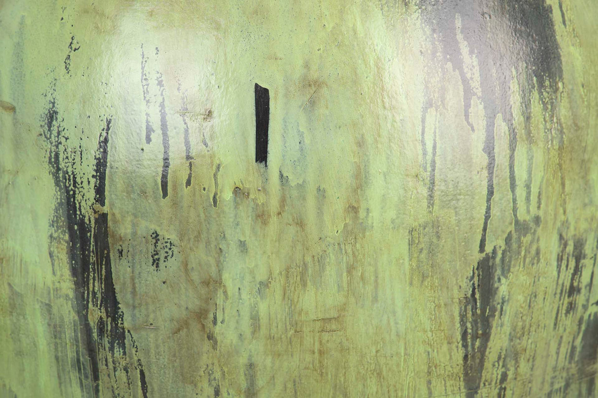 Amphore de terre cuite verte 60x60x98 cm