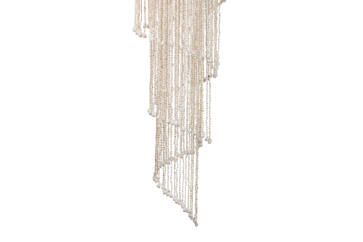 LAMPARA TECHO CONCHAS BLANCAS 40x40x110 CM