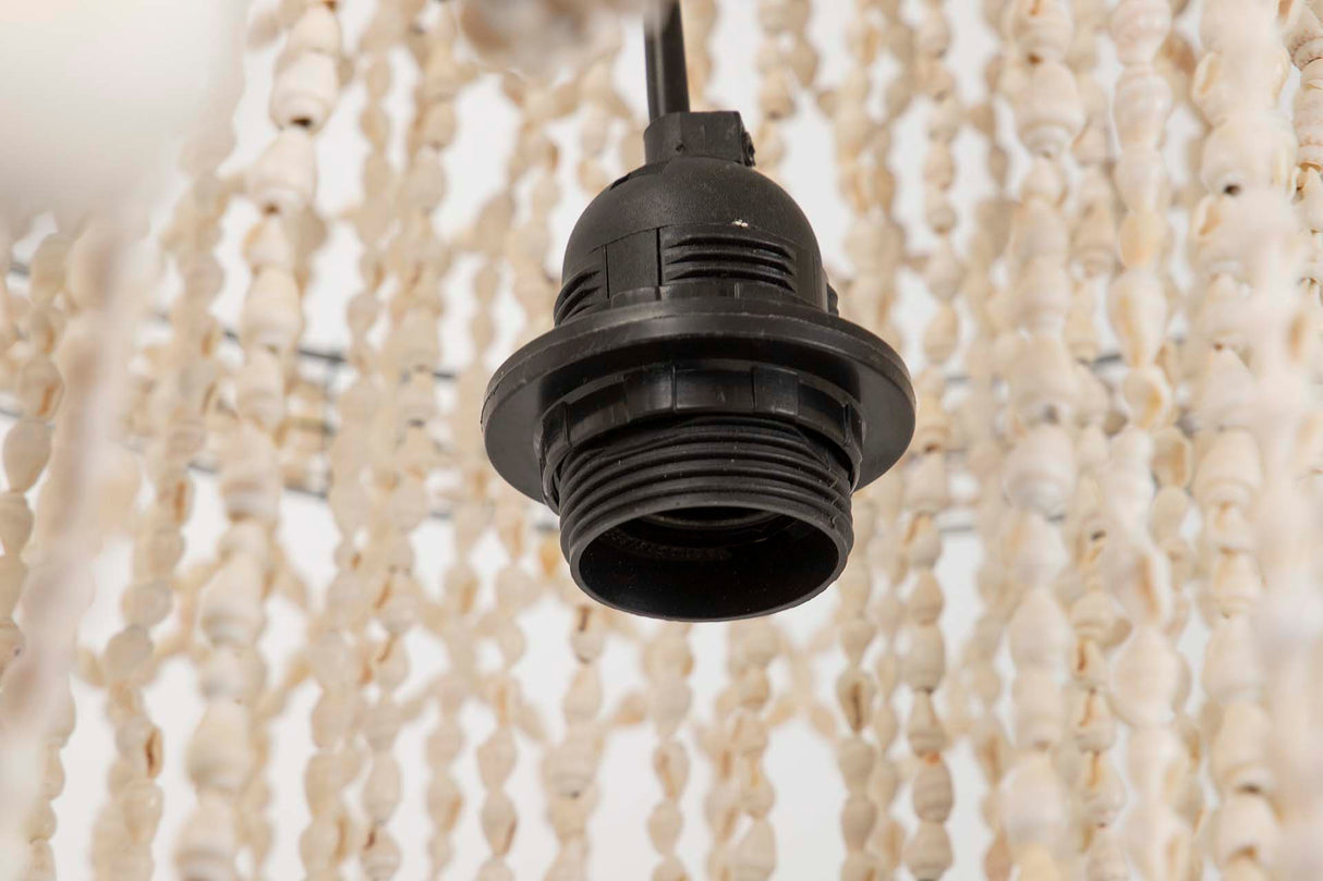 LAMPARA TECHO CONCHAS BLANCAS 40x40x110 CM