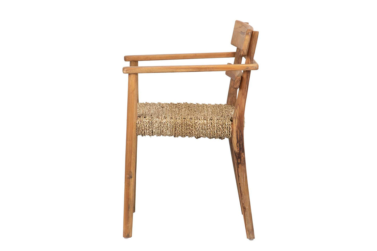 Chaise en teck naturel 60x50cmx80