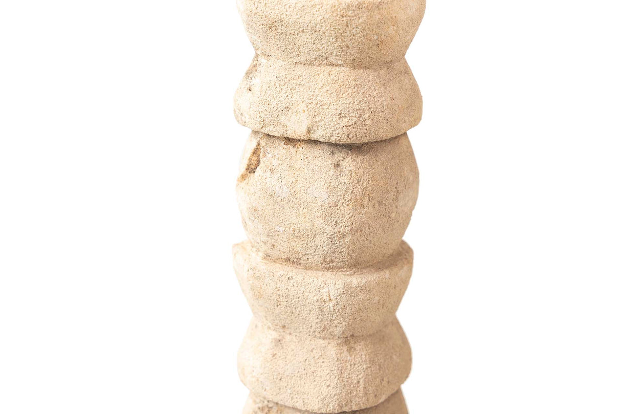 Set 3 Dekorative Figuren Beige 7x7x35, 7x7x40, 7x7x45 cm