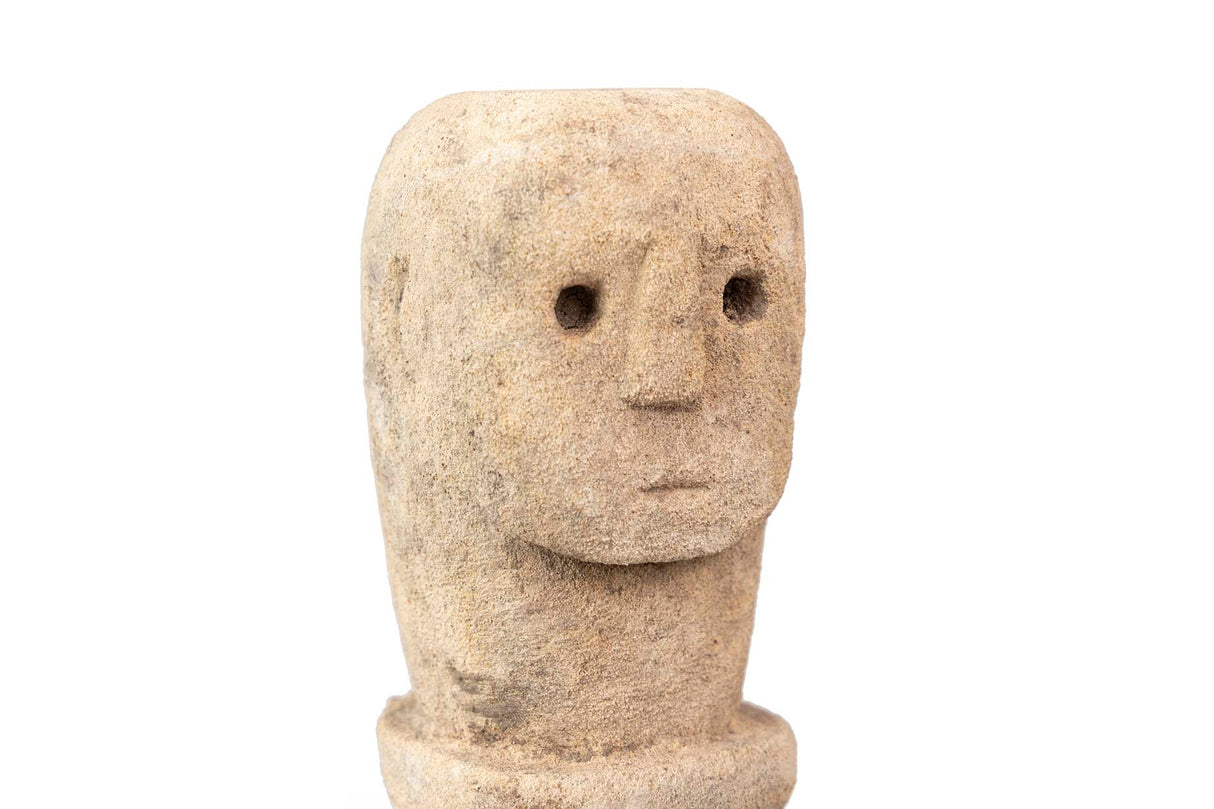 Set 3 Dekorative Figuren Beige 7x7x35, 7x7x40, 7x7x45 cm