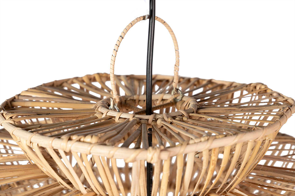 Natürliche Weidendecklampe 100x100x100 cm