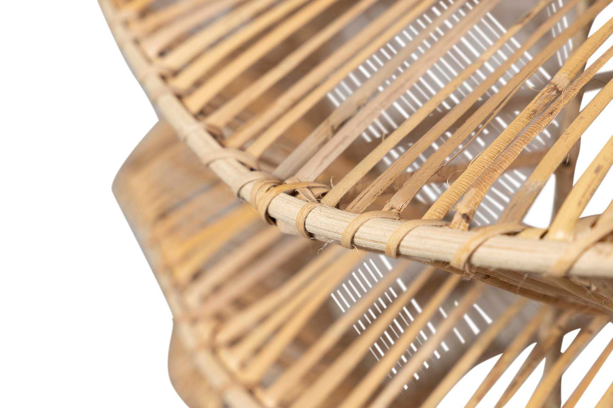 Natürliche Weidendecklampe 100x100x100 cm