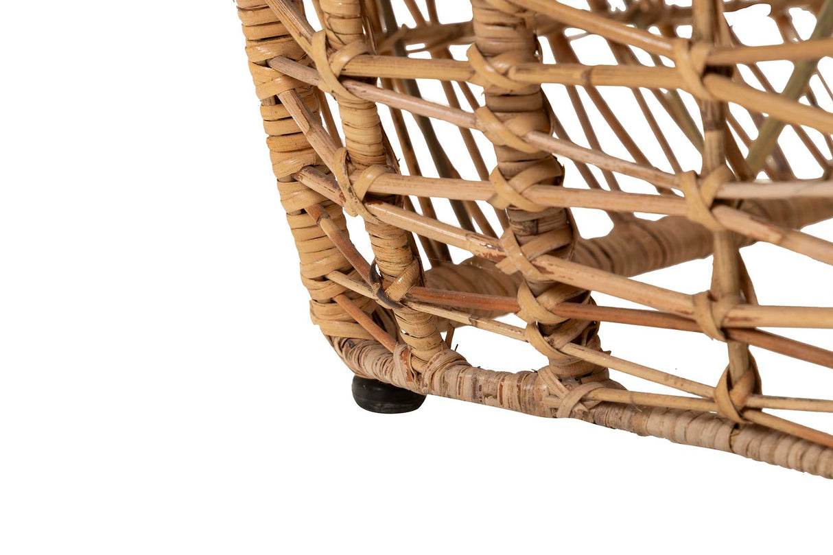 Poltrona de vime natural 120x110x90 cm