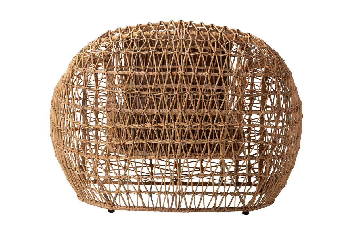 Poltrona de vime natural 120x110x90 cm