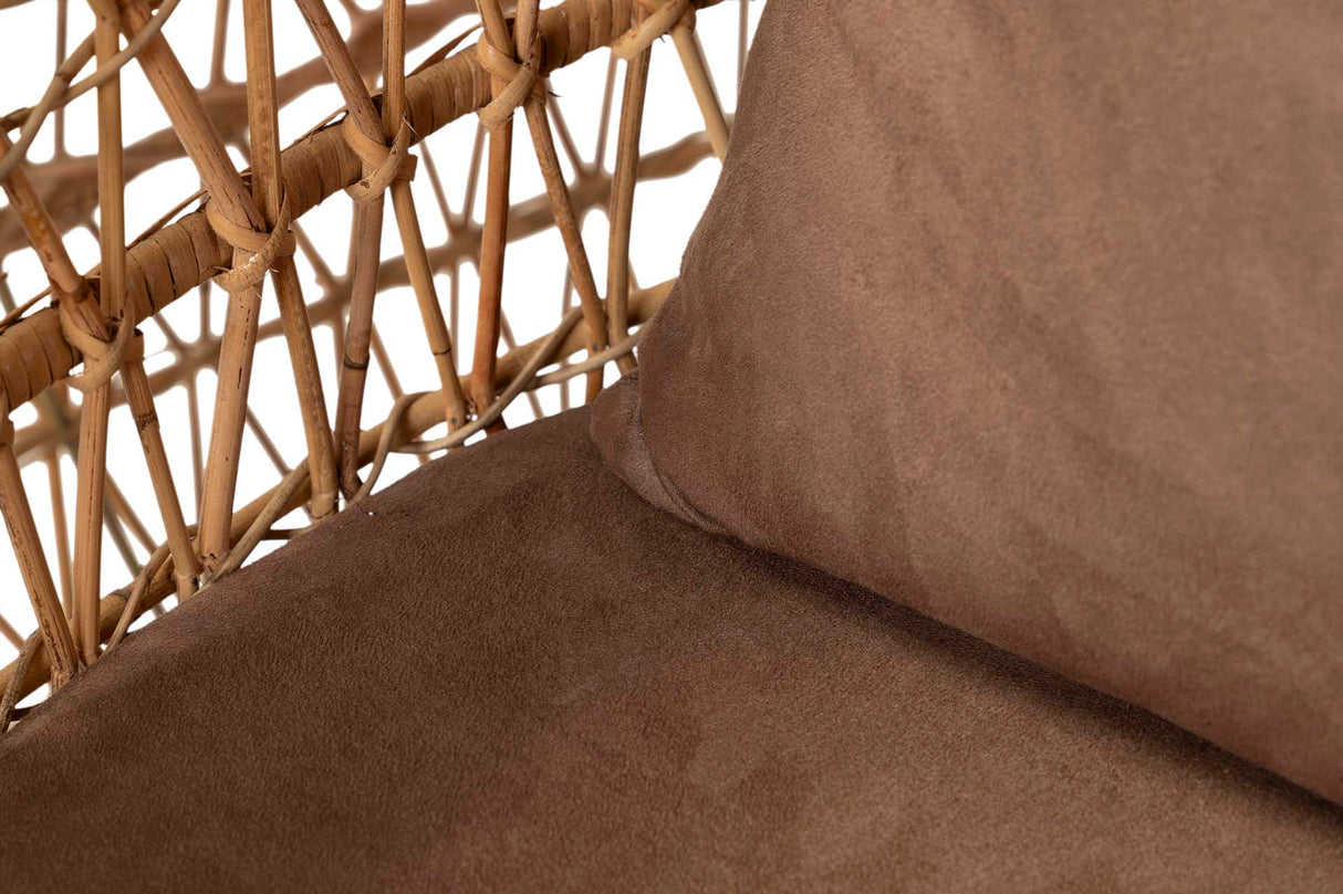 Poltrona de vime natural 120x110x90 cm