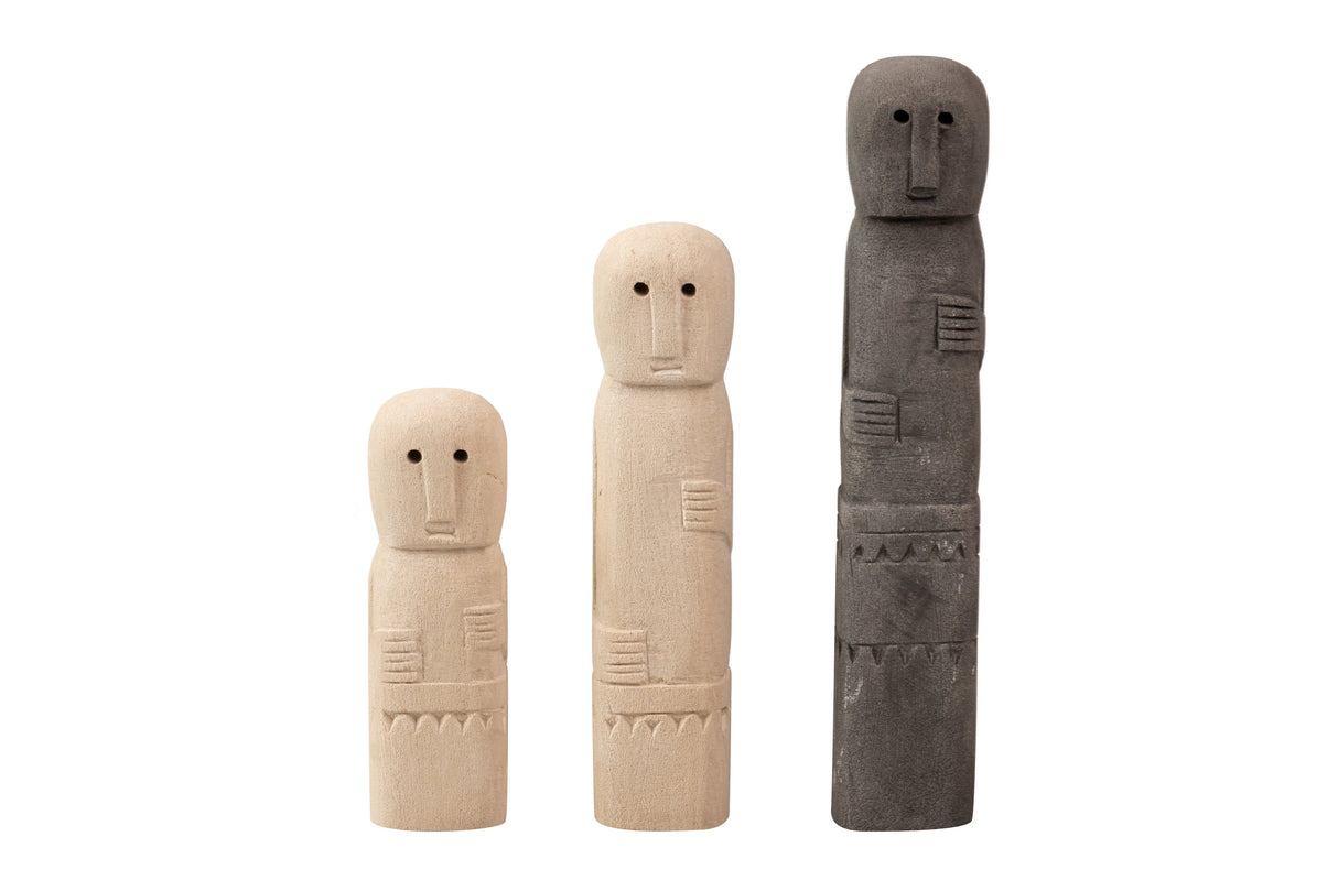 Set 3 Dekorative Figuren 5x5x28, 5x5x21, 5x5x16 cm