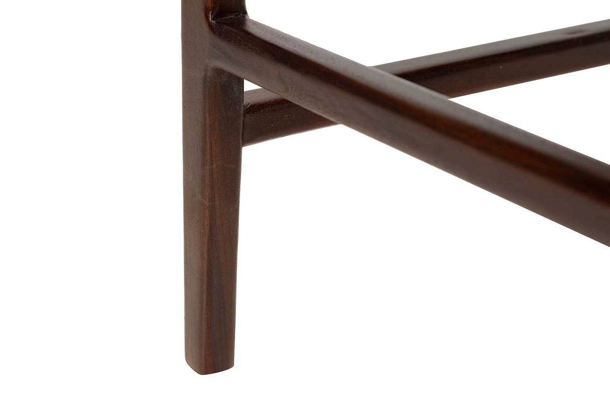 Chaise en bois en cuir Teka 51x52x85 cm