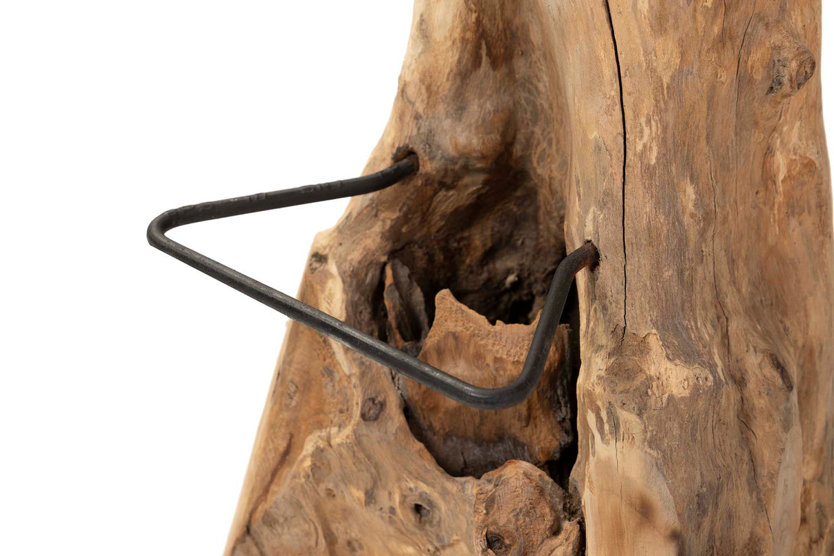 Koulova 30x30x75 cm Tapa de madeira de teca natural