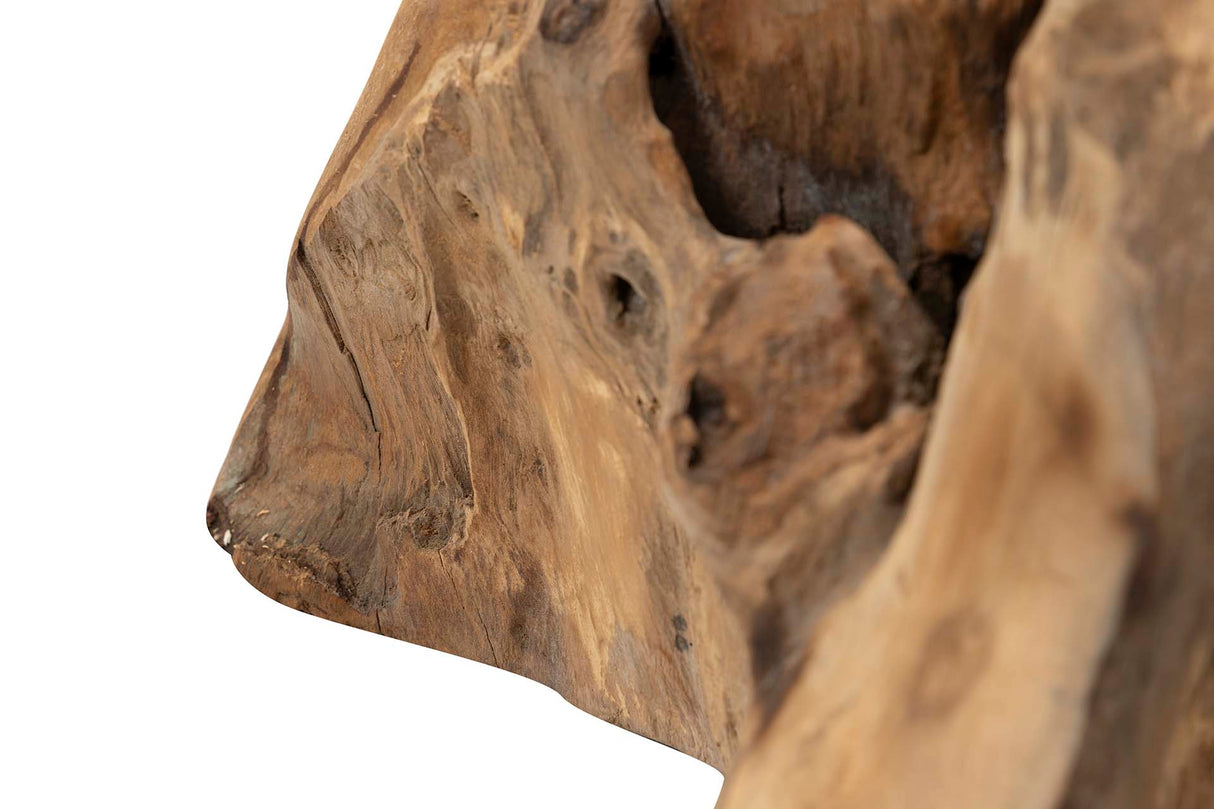 Koulova 30x30x75 cm Tapa de madeira de teca natural