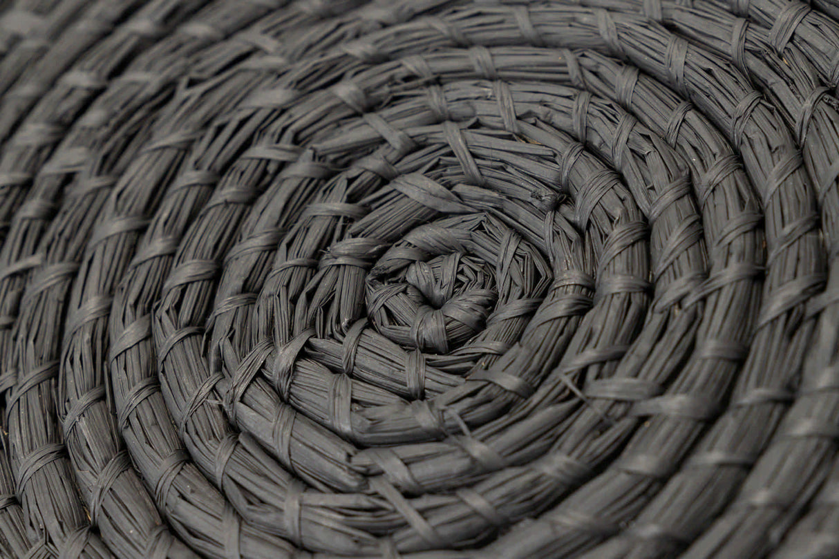 Schwarzer Naturfaserkorb 51x51x34 cm