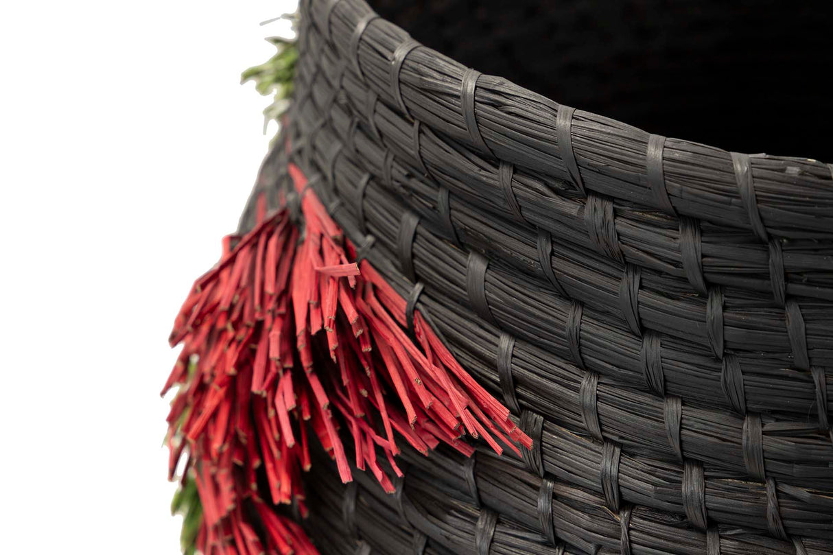 Schwarzer Naturfaserkorb 56x56x36 cm