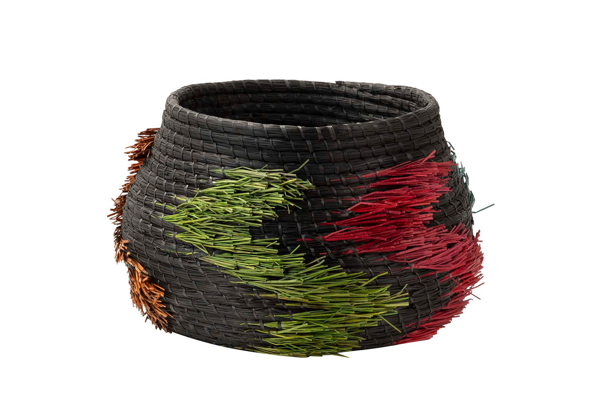 Schwarzer Naturfaserkorb 56x56x36 cm