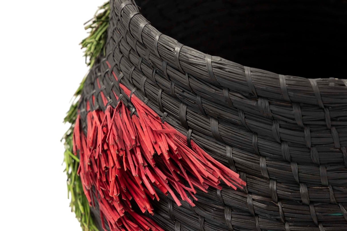 Schwarzer Naturfaserkorb 56x56x36 cm