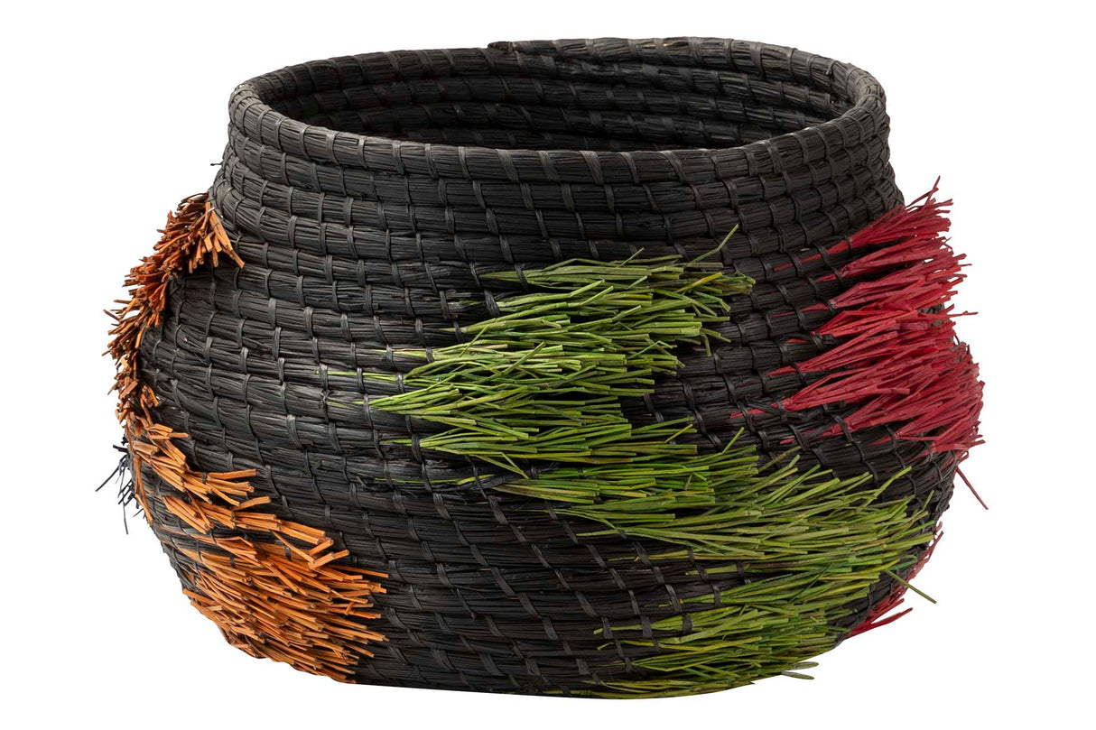 Schwarzer Naturfaserkorb 56x56x36 cm