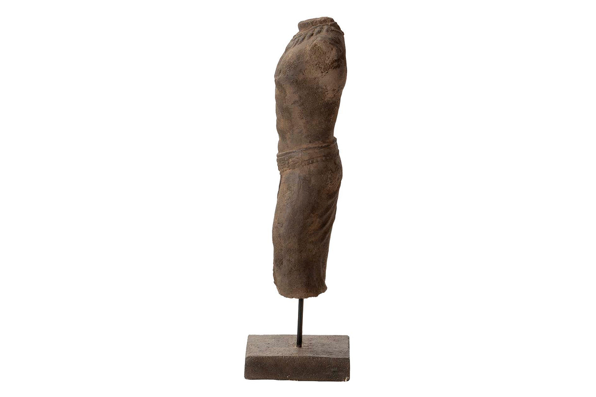 Figura busto uomo marrone pietra 20x20x70 cm