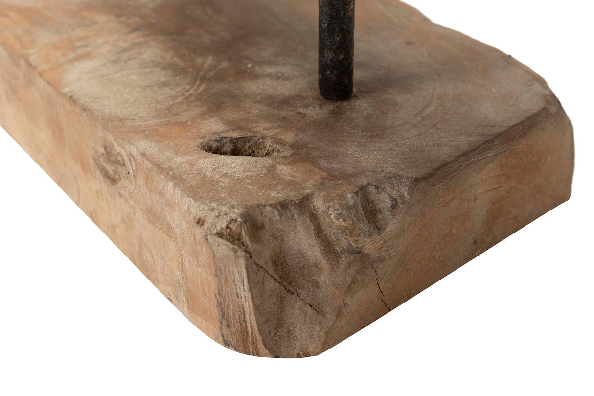 Dekorative Figur Teka Holzblatt 35x14x85 cm