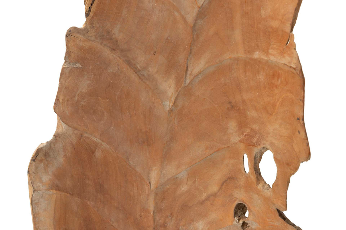 Dekorative Figur Teka Holzblatt 35x14x85 cm