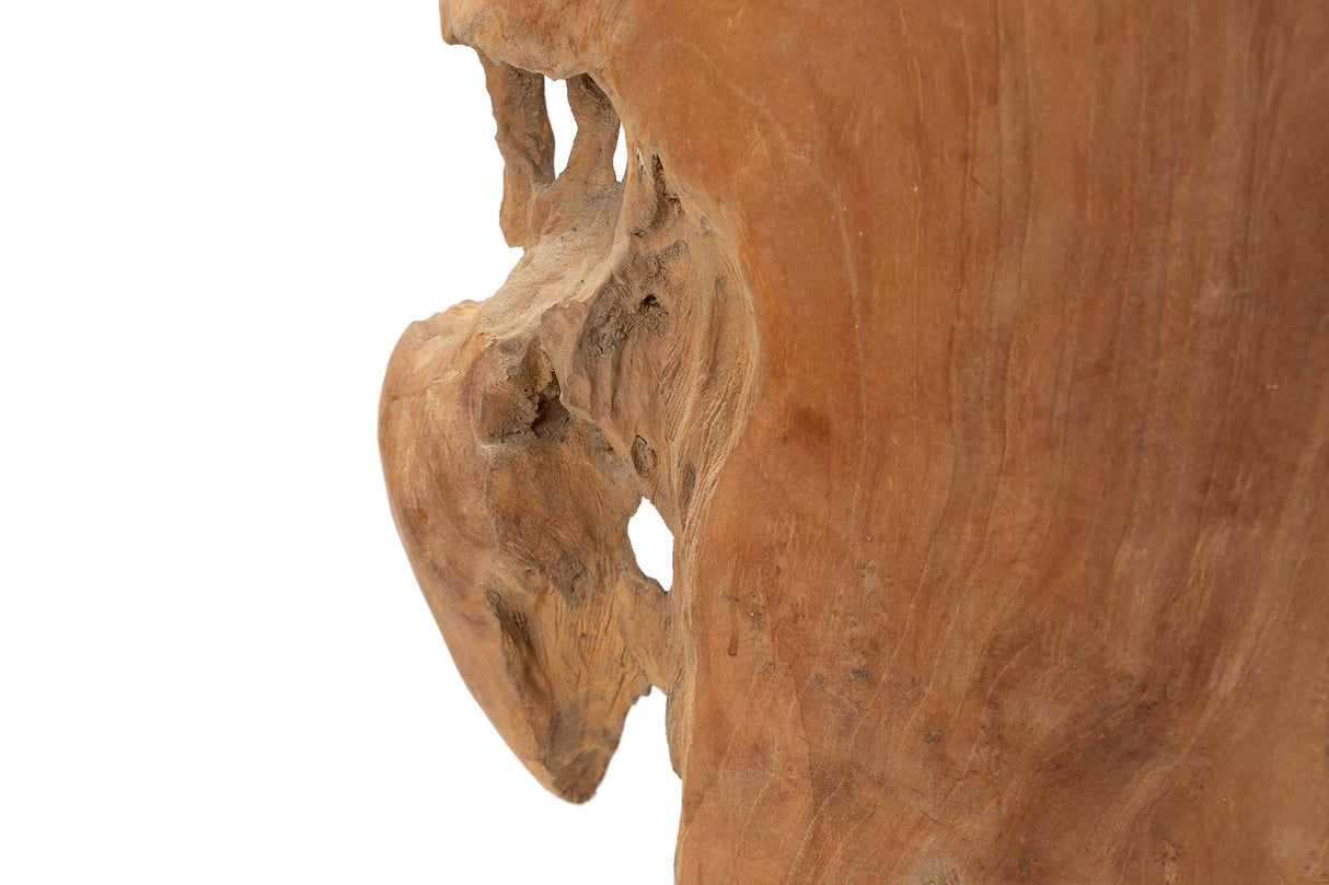 Dekorative Figur Teka Holzblatt 35x14x85 cm