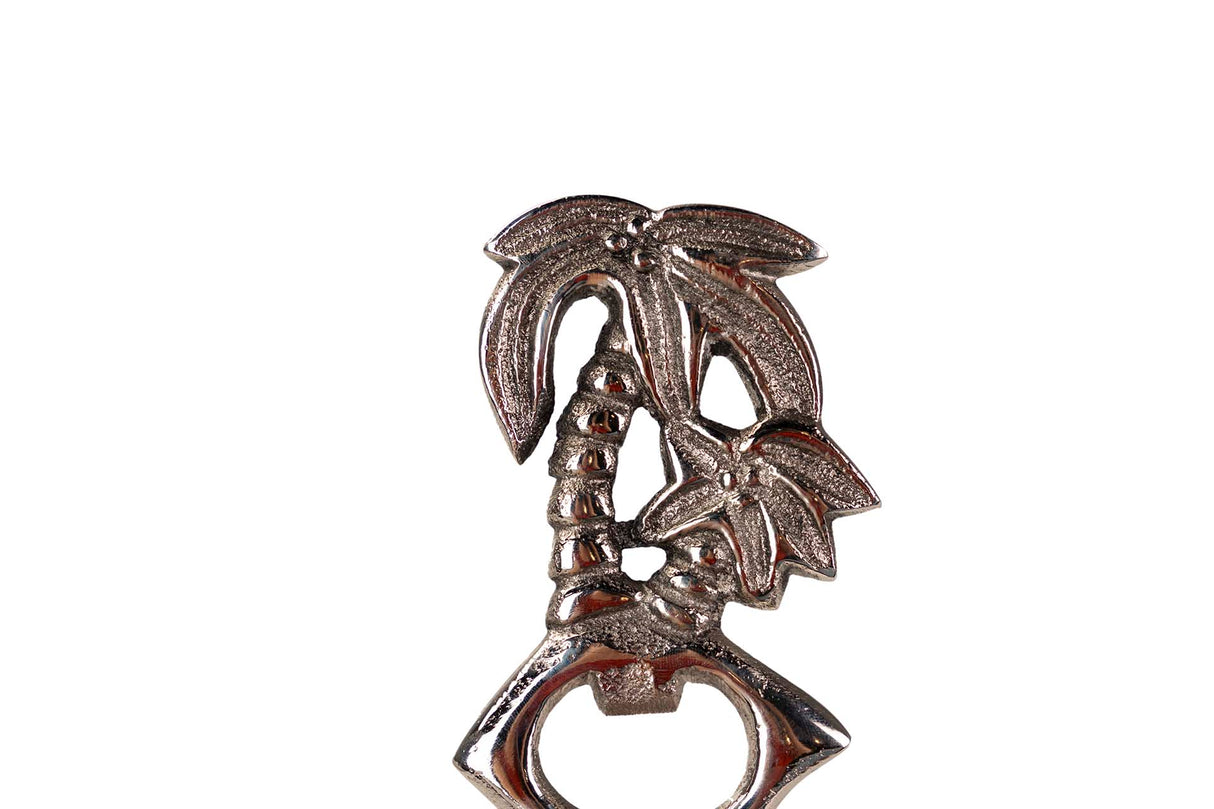 ABREBOTELLAS ALUMINIO PLATEADO 7x7x15 CM