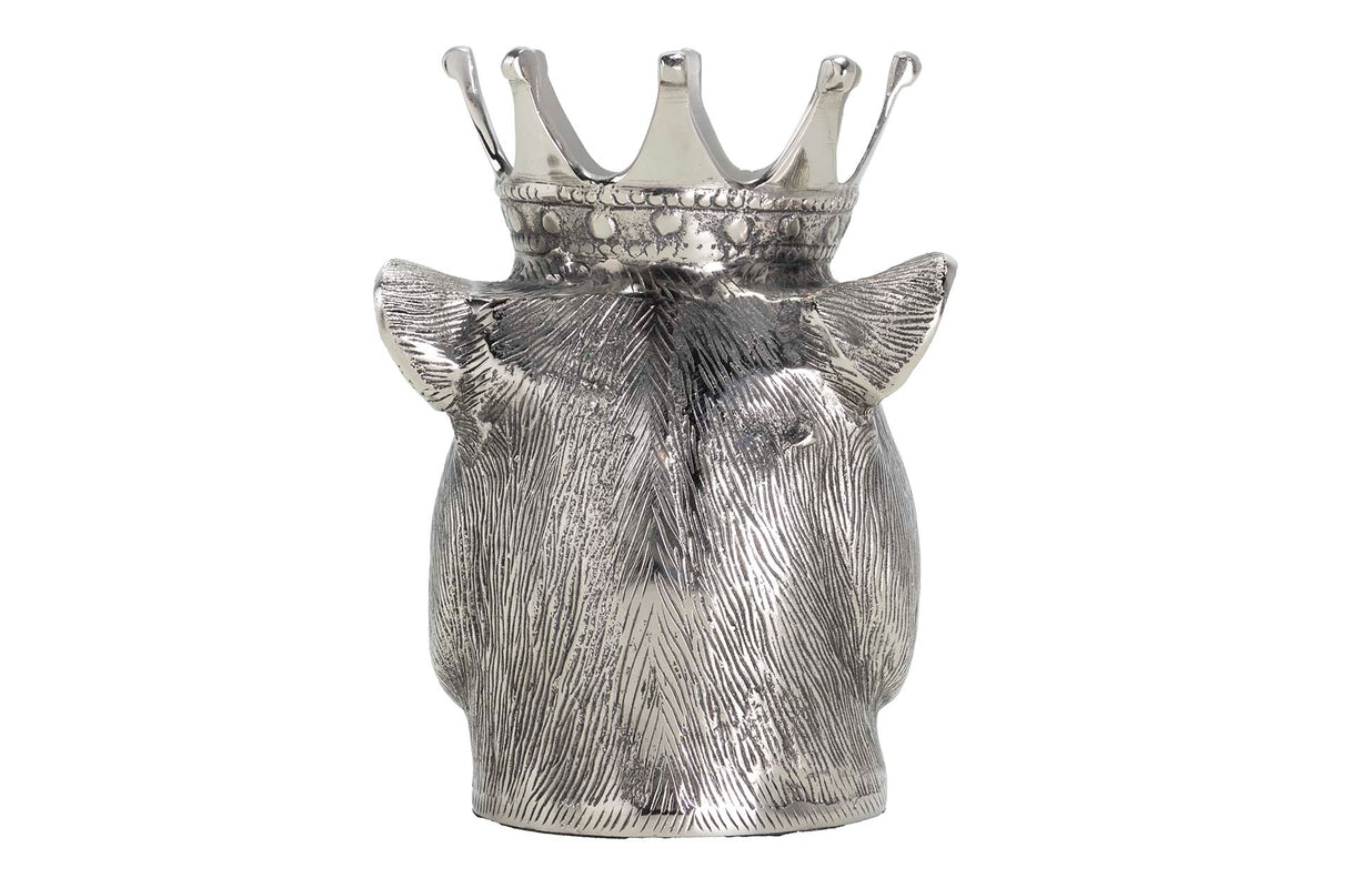 Leon Champanera banhado a alumínio 24x22x28 cm