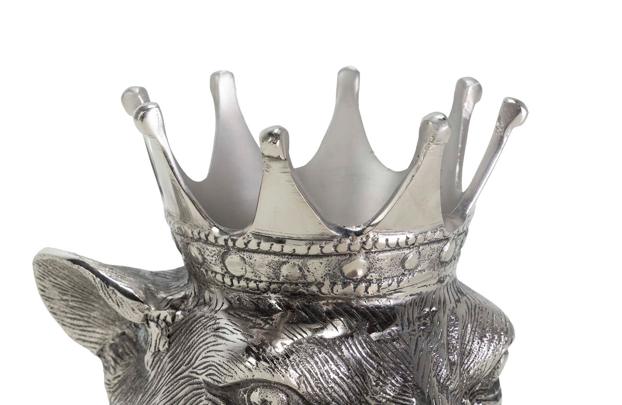 Leon Champanera banhado a alumínio 24x22x28 cm