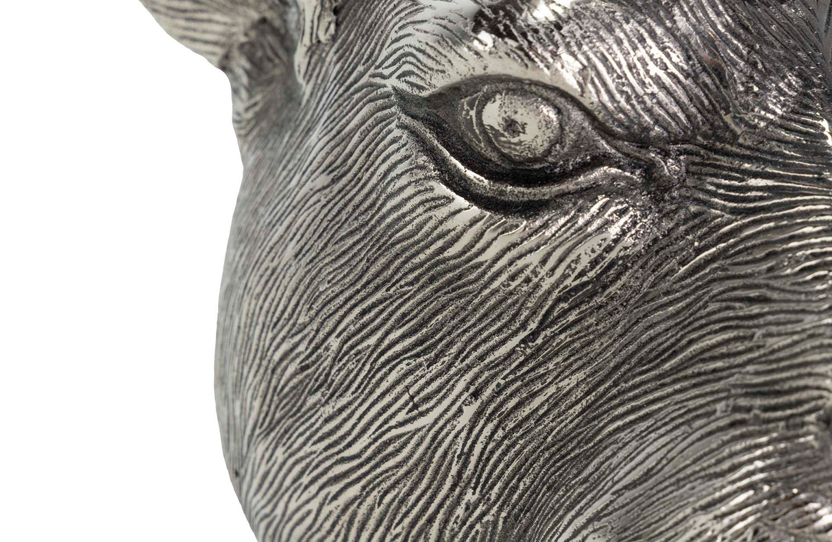 Leon Champanera banhado a alumínio 24x22x28 cm