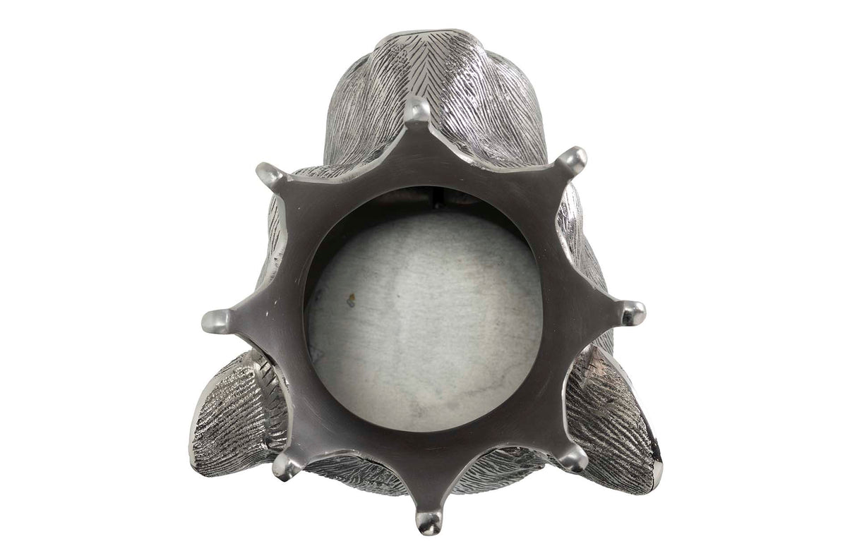 Leon Champanera banhado a alumínio 24x22x28 cm