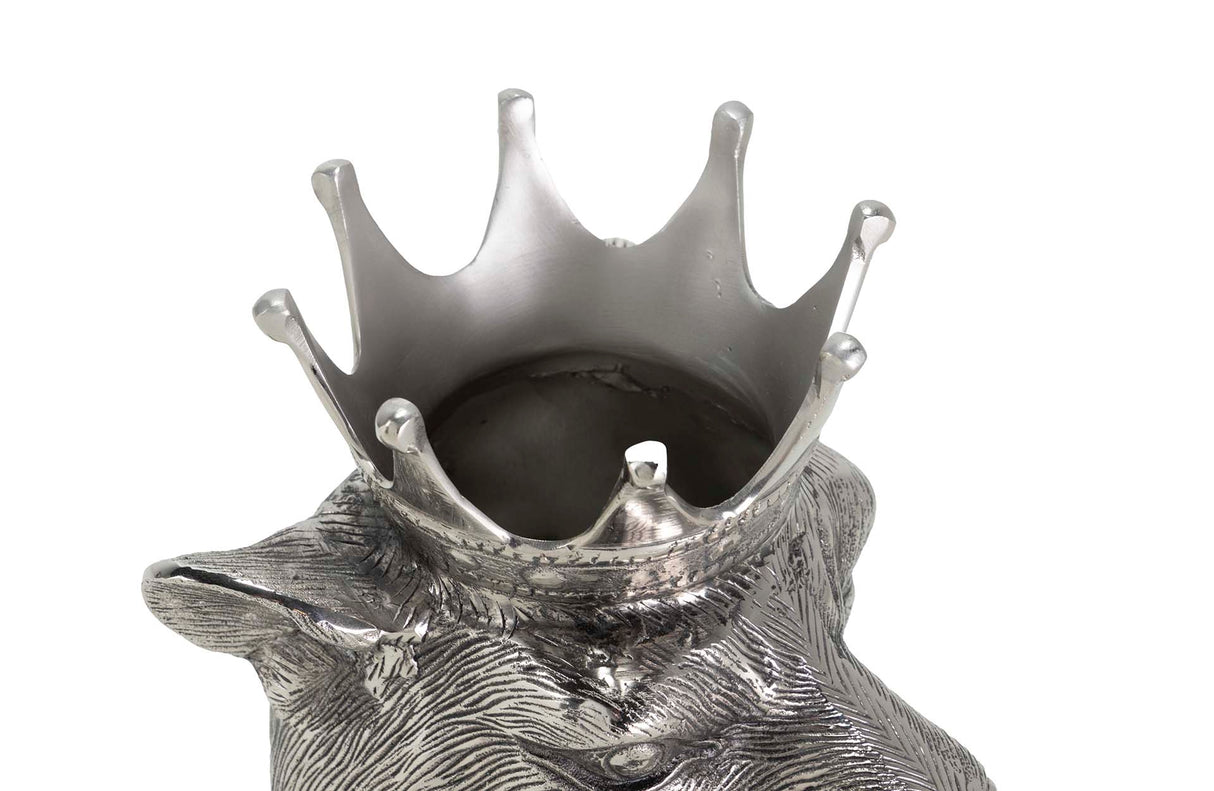 Leon Champanera banhado a alumínio 24x22x28 cm