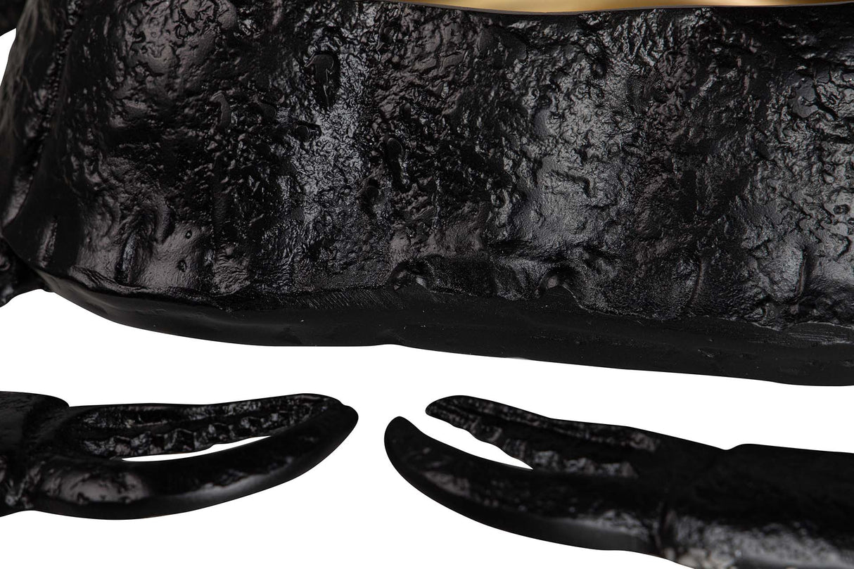 Schwarzer Aluminium -Krabben -Champanera 68x53x17 cm