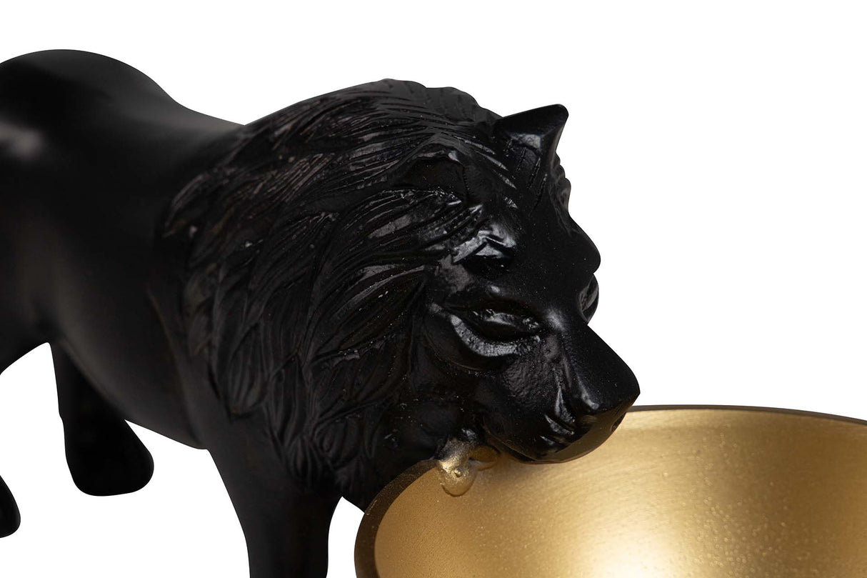 Schwarzes Aluminium Leon Bola 31x12x12 cm