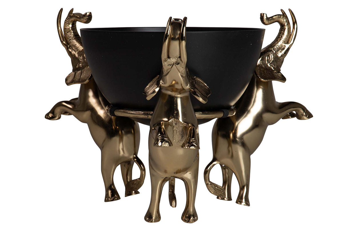 Champanera -Elefanten schwarzer Aluminium 43x43x30 cm