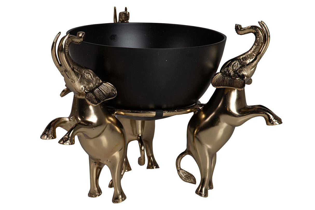 Champanera -Elefanten schwarzer Aluminium 43x43x30 cm