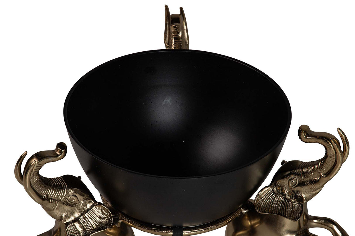 Champanera -Elefanten schwarzer Aluminium 43x43x30 cm