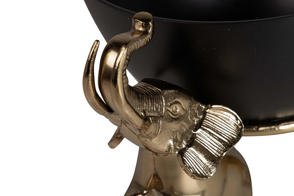 Champanera -Elefanten schwarzer Aluminium 43x43x30 cm