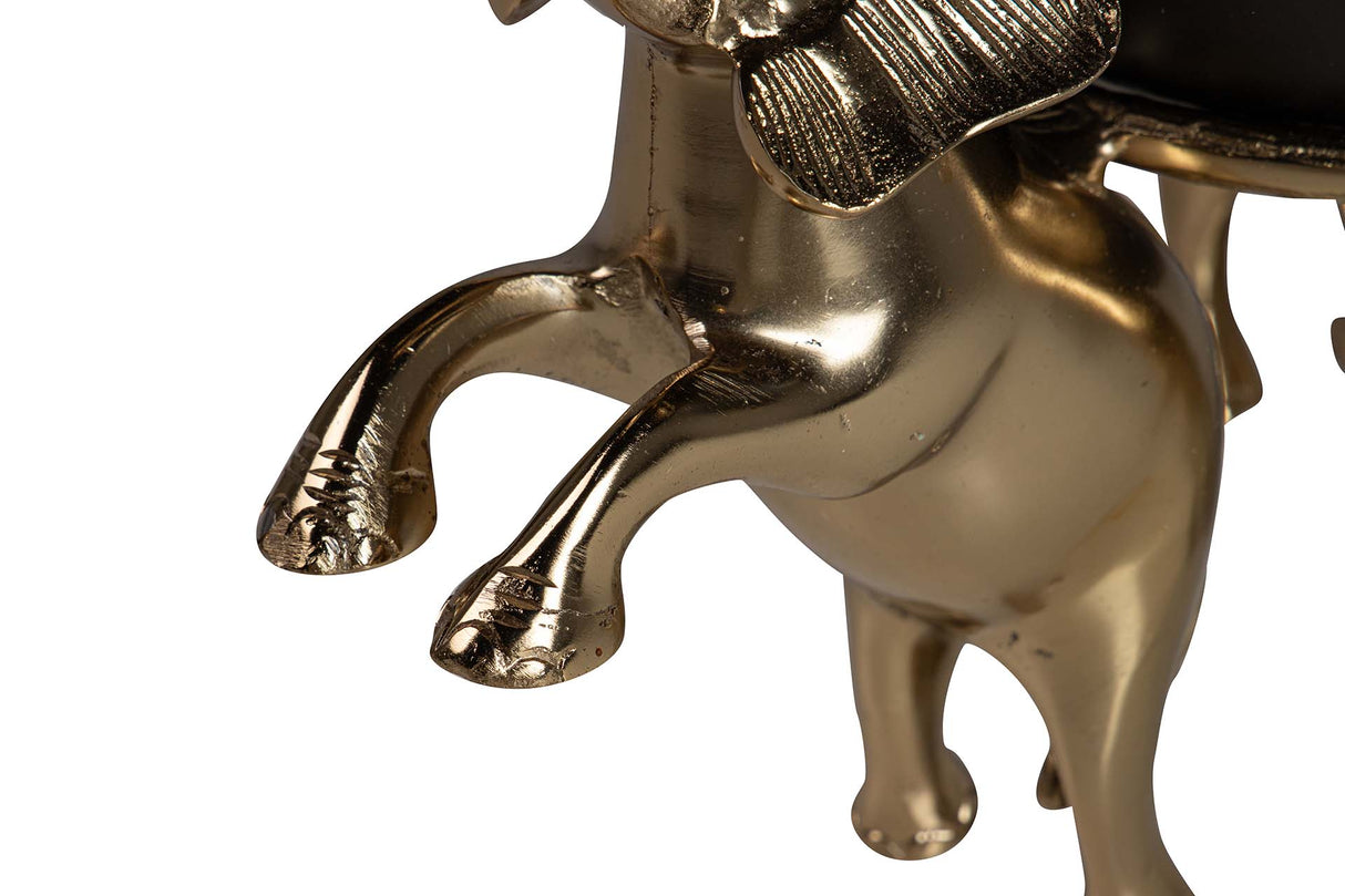 Champanera -Elefanten schwarzer Aluminium 43x43x30 cm