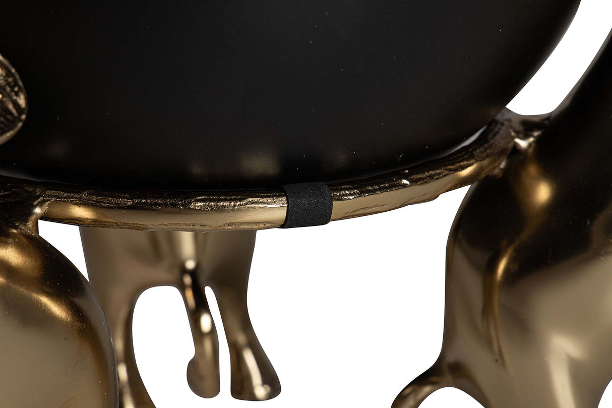 Champanera -Elefanten schwarzer Aluminium 43x43x30 cm