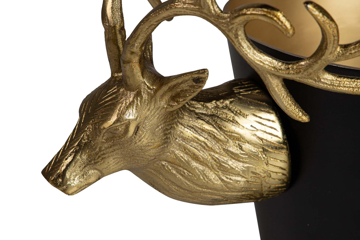 Champanera Black Aluminium Deer 50x24x30 cm