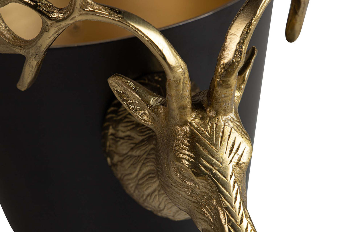 Champanera Black Aluminium Deer 50x24x30 cm