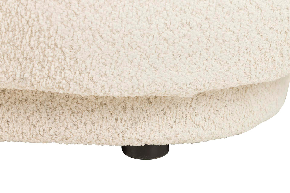 Canapé boucle beige luna 191x93x73 cm
