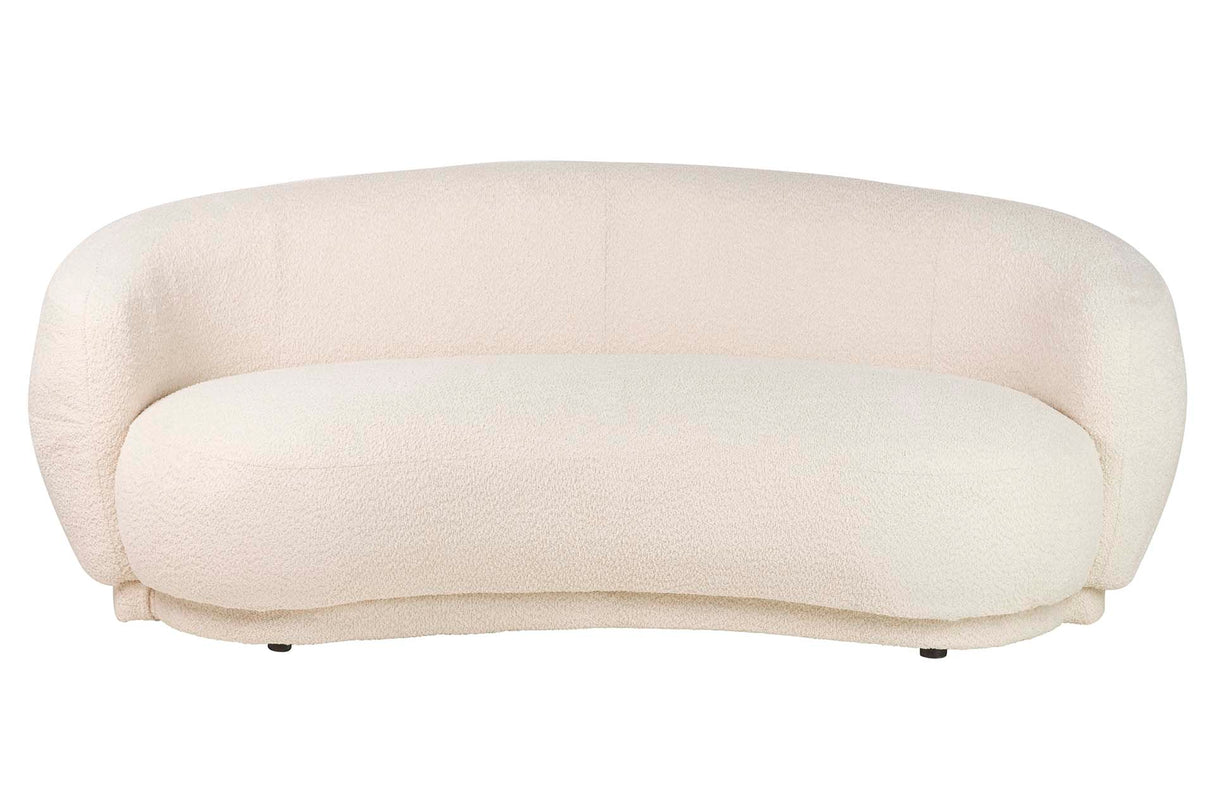 Canapé boucle beige luna 191x93x73 cm